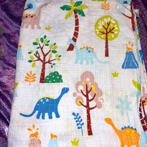Milo & Gabby Dinosaur Muslin Blanket